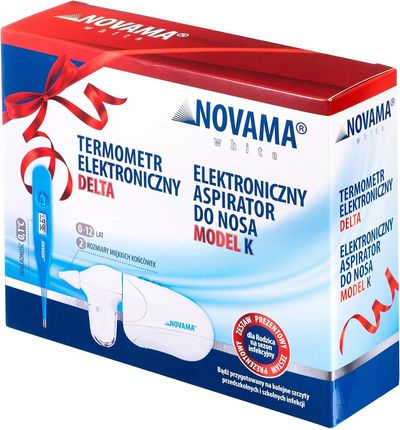 Novama Zestaw Diagnostyczny Novama Elektroniczny Aspirator Do Nosa Dla Dzieci White K + Elektroniczny Termometr Delta