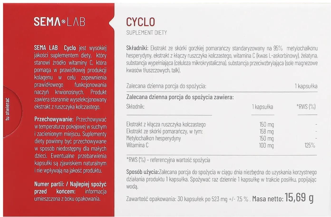 Gamani Lab Laboratoria Gemini Sema Lab Cyclo 30Kaps. - Opinie i ceny na Ceneo.pl
