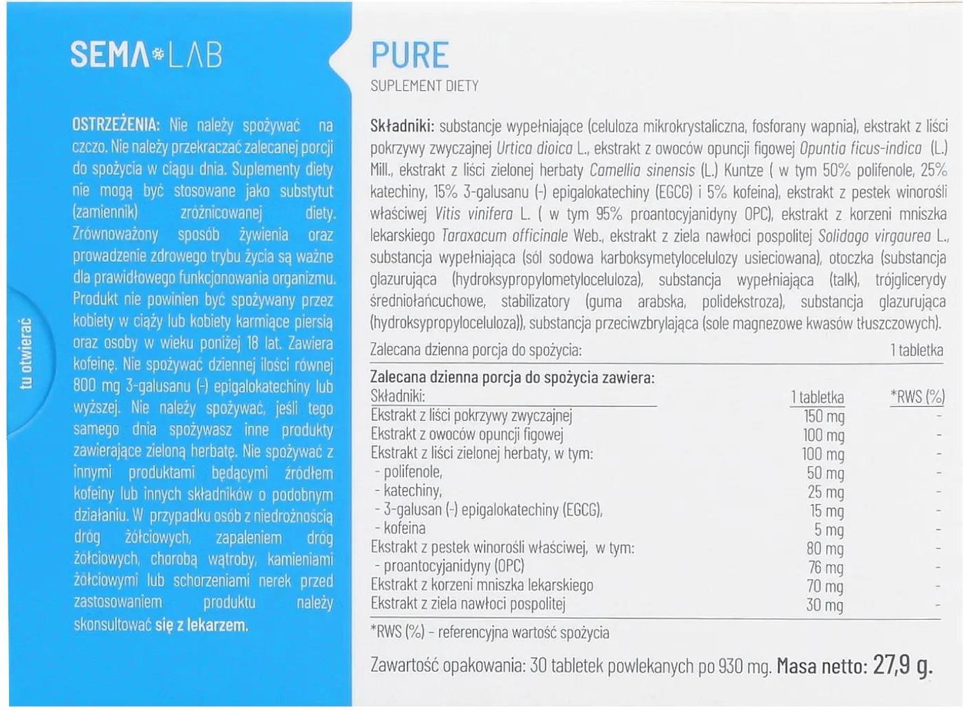 Gamani Lab Laboratoria Gemini Sema Lab Pure 30Tabl. - Opinie i ceny na Ceneo.pl