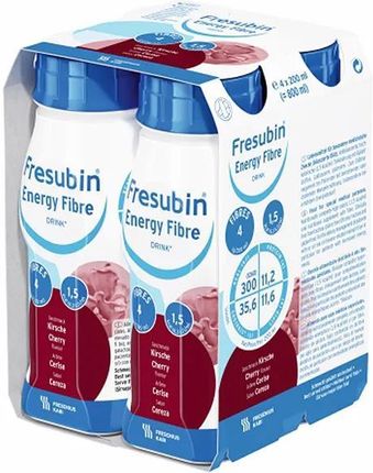 Fresenius Kabi Fresubin Energy Fibre Drink Preparat Odżywczy Smak Wiśniowy 4X200Ml