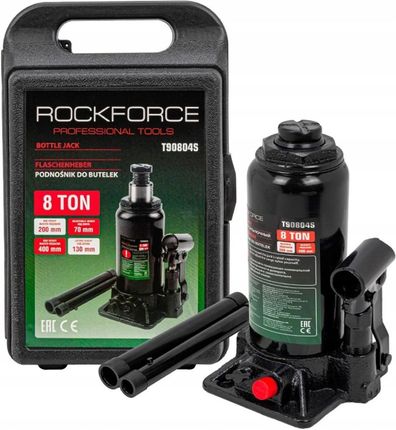 Rockforce Dźwignik Podnośnik Butelkowy Tłok Hydrauliczny 8T 200 - 400Mm + Rft90804S