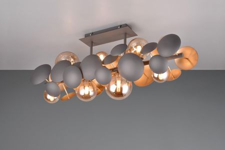 Trio Lighting Sufitowa Lampa Plafon Bubble G9 10W Antracyt Metal/Szkło (617400842)