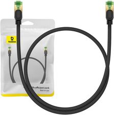 Baseus w oplocie kat. 8 Baseus Ethernet RJ45, 40Gbps, 0,5m czarny