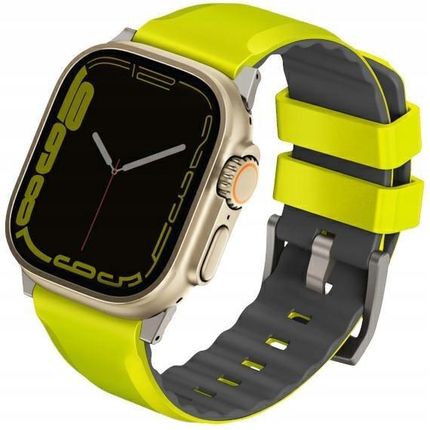 Uniq Pasek Linus Apple Watch 4/5/6/7/Se/8/Ultra 44/45/49Mm Airosoft Silicone Limonkowy/Lime Green