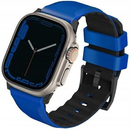 Uniq Pasek Linus Apple Watch 4/5/6/7/Se/8/Ultra 44/45/49Mm Airosoft Silicone Niebieski/Racing Blue