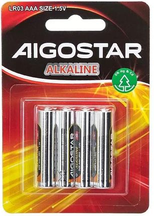 Baterie alkaliczne R3, AAA, małe paluszki Aigostar LR03 1.5V 4 szt.