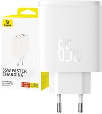 Ładowarka sieciowa Baseus OS-Cube Pro 2xUSB-C + USB-A 65W biała