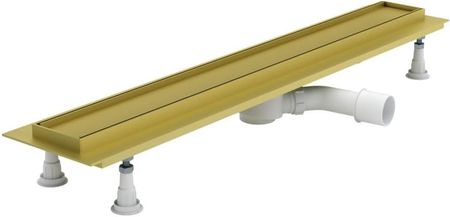 SCHEDPOL SCHEDLINE COLLECTION Odpływ liniowy REGULAR LINE GOLD 100x8x8 cm z maskownicą PLATE-GOLD (do zabudowy płytkami) SOLPLZ-100080