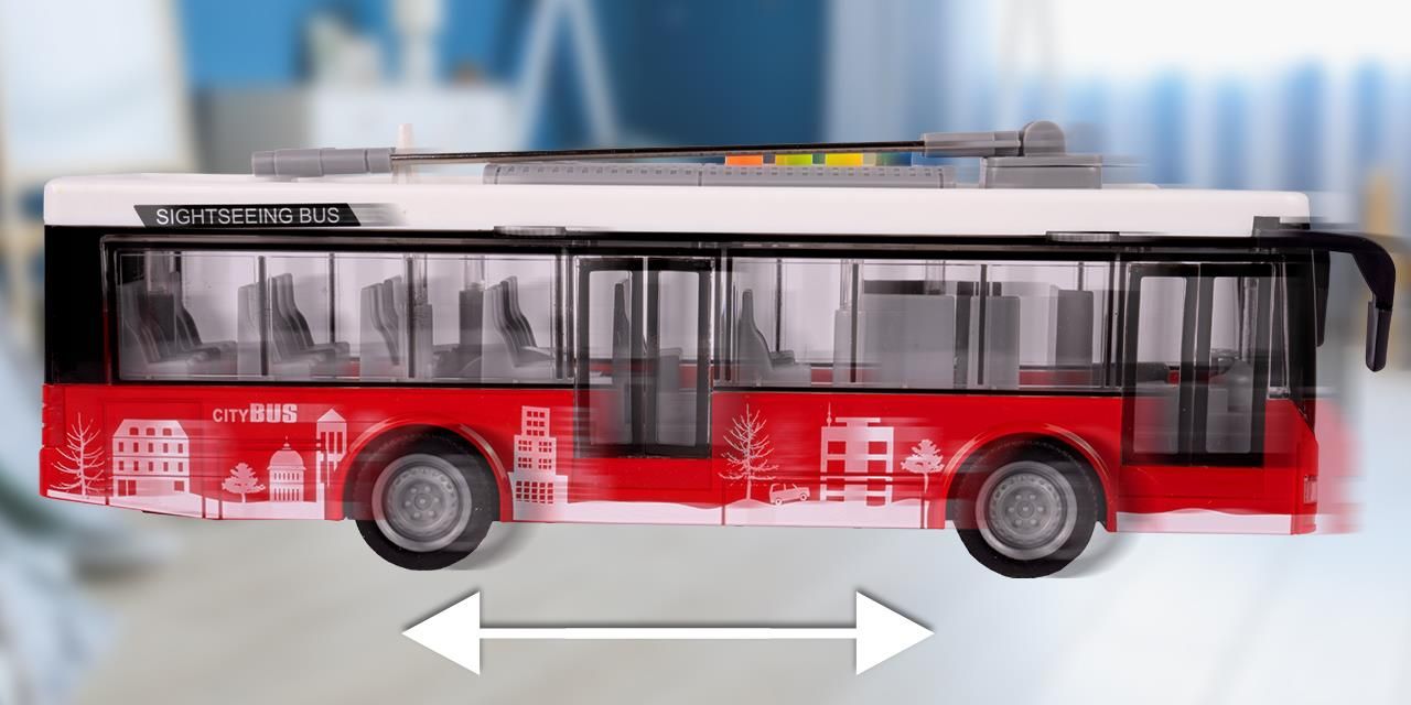 Trolejbus Autobus Miejski Interaktywny Z Napędem 1:16 Otwierane Drzwi ...