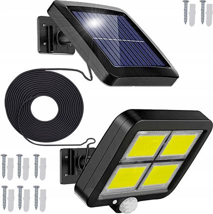 Retoo Lampa Solarna 128 Led Z Czujnikiem Ruchu Zmierzchu Lampkasolarnae866