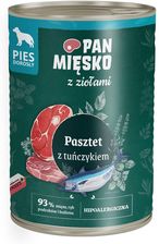 Pan Mięsko Mokra Karma Dla Dorosłych Psów Pasztet Z Ziołami I Tuńczykiem 6x400g