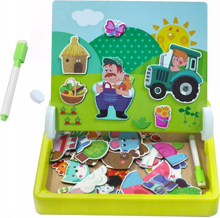 Nobo Kids Tablica Magnetyczna Układanka Puzzle Farma Traktor (CH490404)