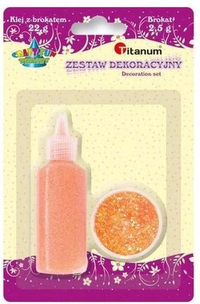Klej Z Brokatem Neonowy Pomarańczowy W Słoiczku