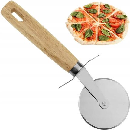 Nóż obrotowy do pizzy z drewnianą rączką 19cm