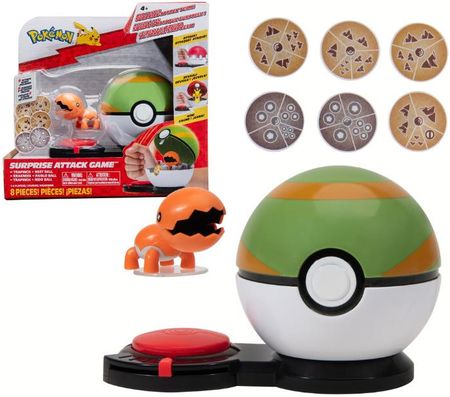 Jazwares Pokemon SURPRISE ATTACK Trapinch + Nest Ball PKW3169