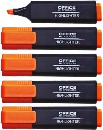 Office Products 5X Zakreślacz Fluorescencyjny Ścięta Końcówka Poma