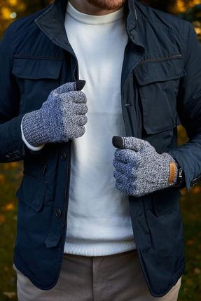 Męskie rękawiczki zimowe brødrene r1 j. szare 9919
