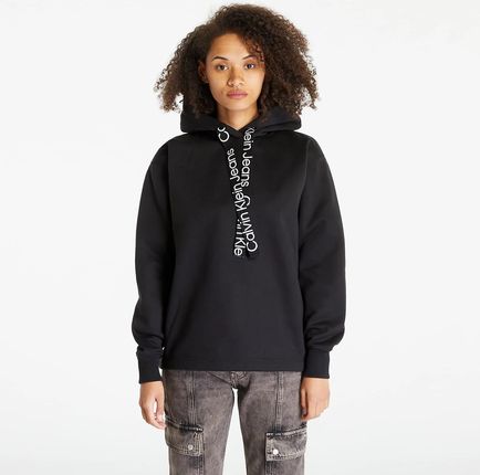 Calvin Klein Jeans Oversized Logo Tape Hoodie Black