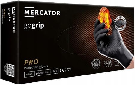 Mercator Rękawice Nitrylowe Gogrip Black S
