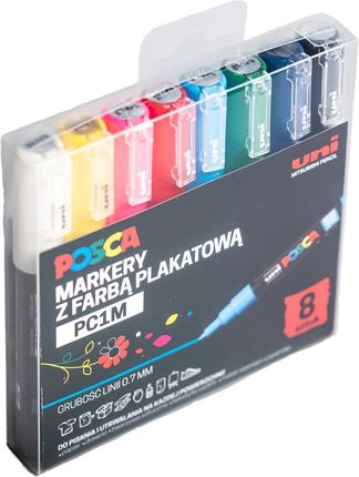 Markery Pc-1M 8 Kolorów Posca Uni