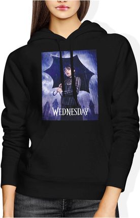 Wednesday Addams Wensday Adams Rodzina Adamsów Damska bluza z kapturem (L, Czarny)