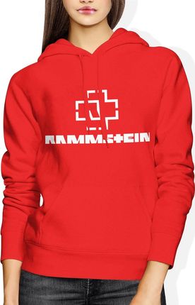 Rammstein Damska bluza z kapturem (M, Czerwony)