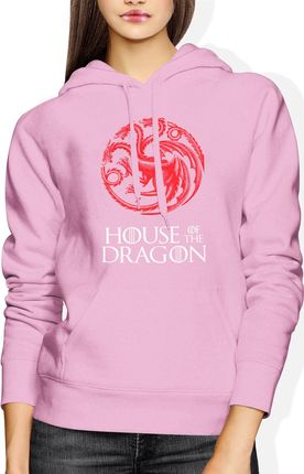 House of dragon Ród smoka Damska bluza z kapturem (S, Różowy)
