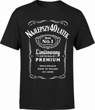 Najlepszy 40 latek Męska koszulka (XL, Czarny)