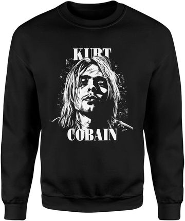 Kurt Cobain nirvana Męska bluza (S, Czarny)