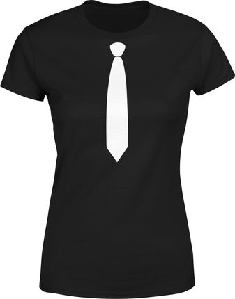 Krawat Damska koszulka (S, Czarny)