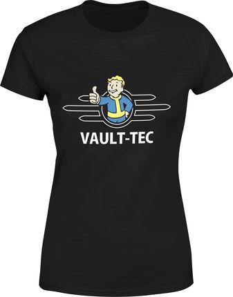 Fallout Vault-Tec Damska koszulka (M, Czarny)