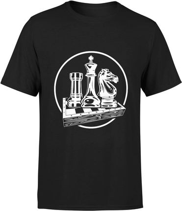 Szachy prezent dla szachisty Męska koszulka (S, Czarny)