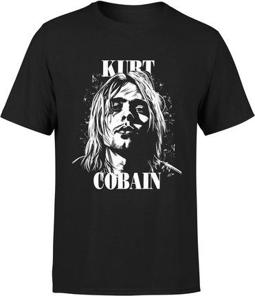 Kurt Cobain nirvana Męska koszulka (M, Czarny)