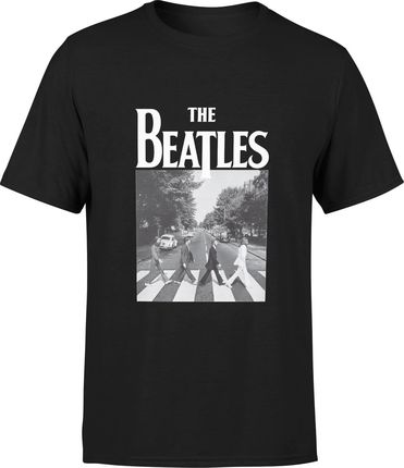 The beatles Męska koszulka muzyczna rockowa z nadrukiem John Lennon Paul McCartney George Harrison Ringo Starr (S, Czarny)