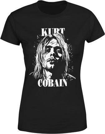 Kurt Cobain nirvana Damska koszulka (S, Czarny)
