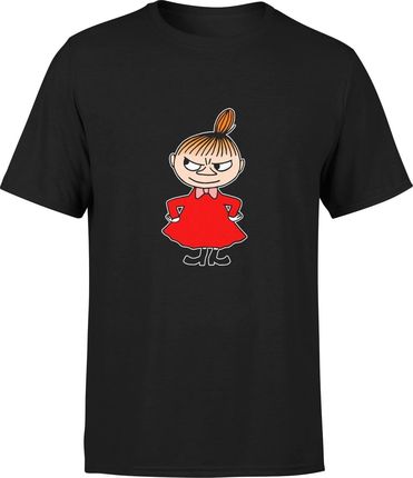 Mała Mi Męska koszulka z nadrukiem muminki (S, Czarny)