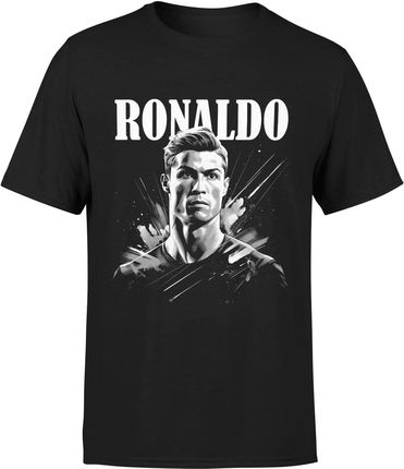 Cristiano Ronaldo GOAT Męska koszulka (S, Czarny)