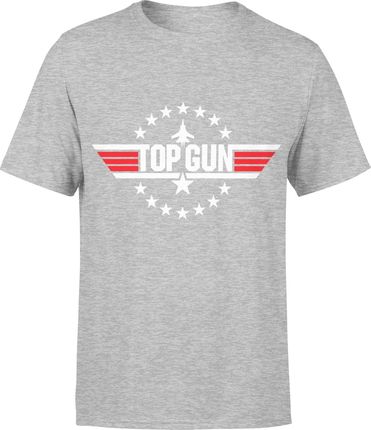 Top Gun Męska koszulka f16 z nadrukiem (L, Szary)