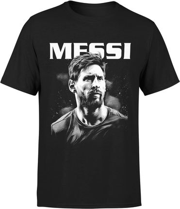 Leo Messi GOAT Męska koszulka (S, Czarny)