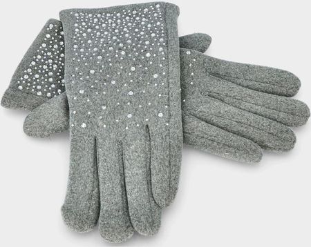 Kaszmirowe rękawiczki damskie z obsługą ekranów - TYMOTEO LOVE R02 SZARE