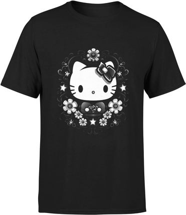 Hello Kitty Kot z Kotem Męska koszulka (XL, Czarny)