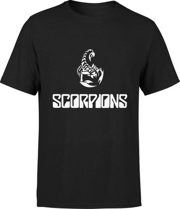 Scorpions Męska koszulka rockowa muzyczna (S, Czarny)