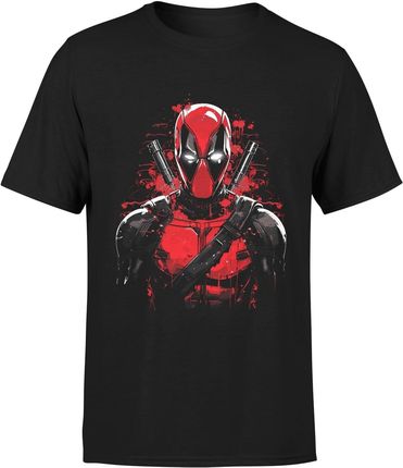 Marvel Deadpool  Męska koszulka (XL, Czarny)