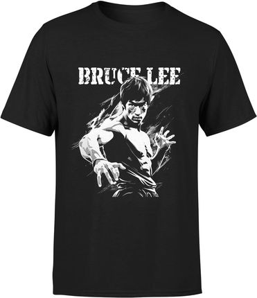 Kung fu Bruce Lee Męska koszulka (S, Czarny)