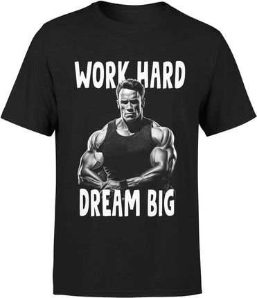 Arnold Schwarzenegger na siłownie Męska koszulka (XL, Czarny)