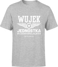 Wujek Jednostka do zadań specjalnych Męska koszulka prezent dla wujka chrzestnych (XL, Szary)