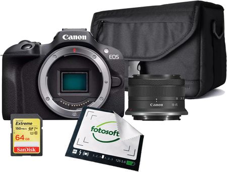 Canon EOS R100 + RF-S18-45 mm IS STM Czarny ZESTAW XL