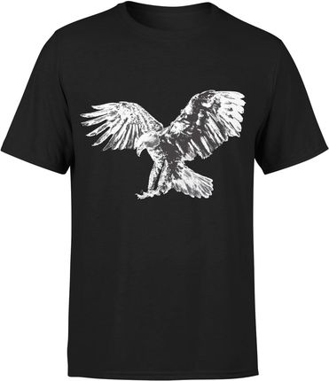 Orzeł Męska koszulka z orłem polska patriotyczna (S, Czarny)