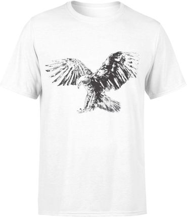 Orzeł Męska koszulka z orłem polska patriotyczna (S, Biały)