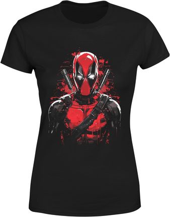 Marvel Deadpool  Damska koszulka (L, Czarny)